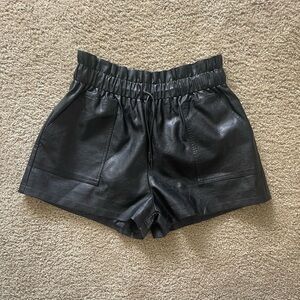 Faux Leather Shorts